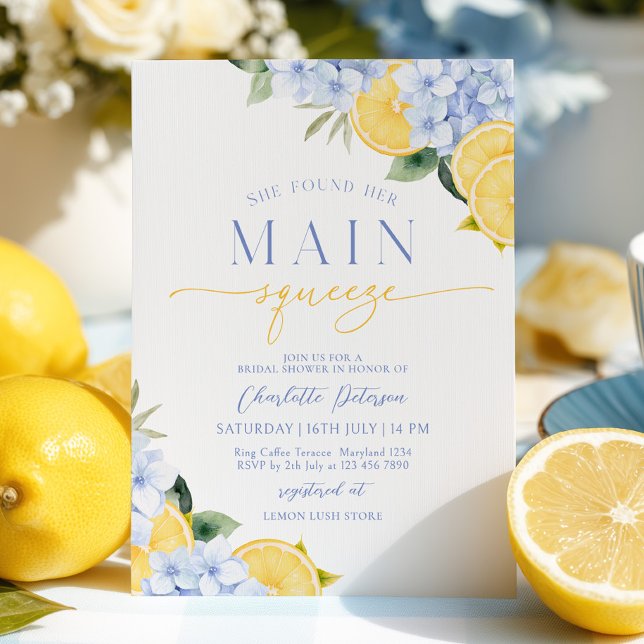 Mediterranean Lemon Bridal Shower Inbjudningar (Skapare uppladdad)
