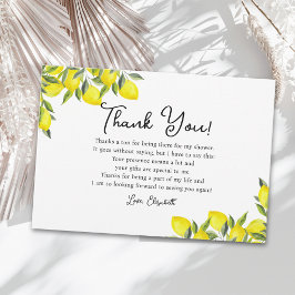 Mediterranean Lemon Bridal Shower Tack Kort