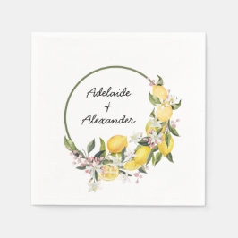 Mediterranean Lemon Citrus Wedding Collection Pappersservett