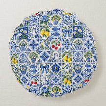 Mediterranean Lemon & Cobalt Blue Tile Garden