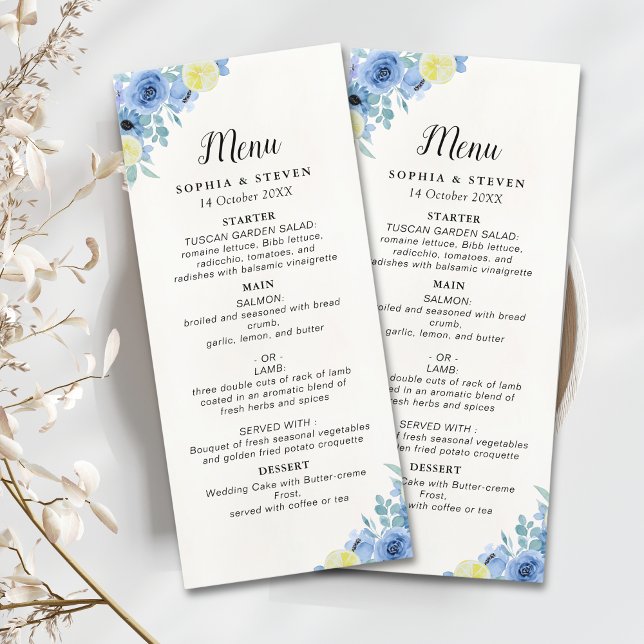 Mediterranean Lemon Wedding Program (Skapare uppladdad)