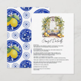 Mediterranean Lemondesignt Bröllsgästinformation Tilläggskort