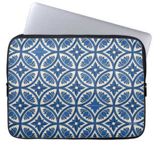 Mediterranean Lotus Tile Mönster - White Lotus Laptop Fodral