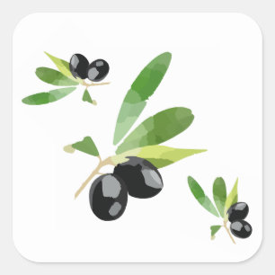 Mediterranean Olife Sticker Fyrkantigt Klistermärke