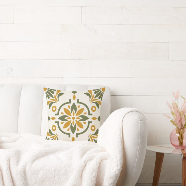 Mediterranean Olive Tile Kudde (Soffa)