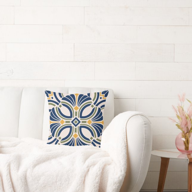 Mediterranean Ornamental Tile Kudde (Soffa)