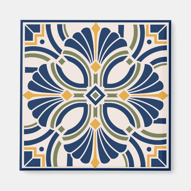 Mediterranean Ornamental Tile Magnet (Framsidan)