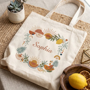 Mediterranean Sol och Citrus Terrakotta Anpassat N Tygkasse