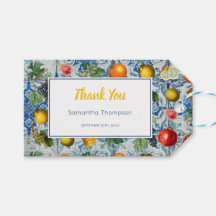 Mediterranean Summer Fruit Blue Mosaic