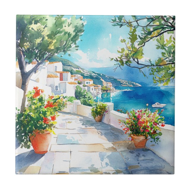 Mediterranean Summer Kakelplatta (Framsidan)