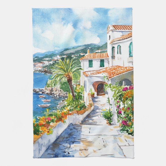 Mediterranean Summer Kökshandduk (Vertikal)