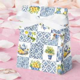 Mediterranean Summer Lemon Mönster Presentaskar