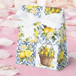 Mediterranean Summer Lemon Mönster Presentaskar