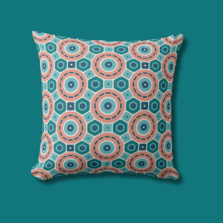 Mediterranean Summer Vibes Geometric Mönster Kudde