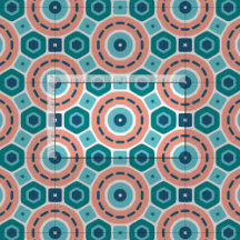 Mediterranean Summer Vibes Geometric Mönster
