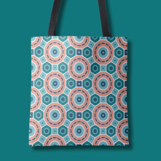 Mediterranean Summer Vibes Geometric Mönster Tygkasse