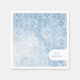 Mediterranean tile pattern pappersservett