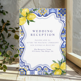 Mediterranean Tile Wedding with Lemons Tilläggskort