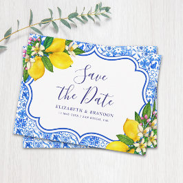 Mediterranean Tiles Italian Style Wedding Vykort