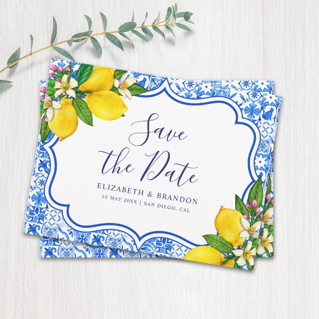 Mediterranean Tiles  Italian Style Wedding  Vykort (Skapare uppladdad)