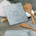 Mediterranean Tiles, Moroccan, Majolica, Azulejo Kakelplatta<br><div class="desc">Elegant,  stylish and sophisticated pattern with Mediterranean tiles in blue and white color. Modern and trendy gift,  perfect for the Azulejo lover in your life.</div>