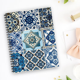Mediterranean Tiles, Portugal, Azulejo, Majolica Anteckningsbok
