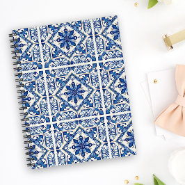 Mediterranean Tiles, Portugal, Azulejo, Majolica Anteckningsbok