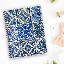 Mediterranean Tiles, Portugal, Azulejo, Majolica Anteckningsbok