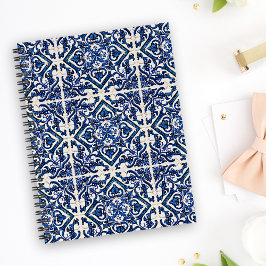 Mediterranean Tiles, Portugal, Azulejo, Majolica Anteckningsbok