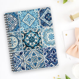 Mediterranean Tiles, Portugal, Azulejo, Majolica Anteckningsbok