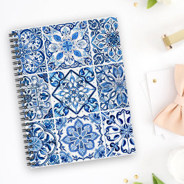 Mediterranean Tiles, Portugal, Azulejo, Majolica Anteckningsbok