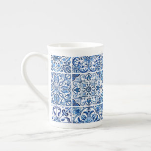 Mediterranean Tiles, Portugal, Azulejo, Majolica Benporslin Mugg