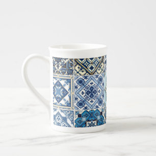 Mediterranean Tiles, Portugal, Azulejo, Majolica Benporslin Mugg