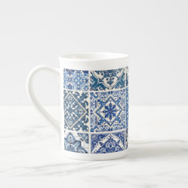 Mediterranean Tiles, Portugal, Azulejo, Majolica Benporslin Mugg