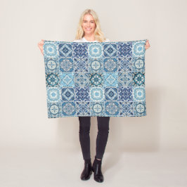 Mediterranean Tiles, Portugal, Azulejo, Majolica Fleecefilt