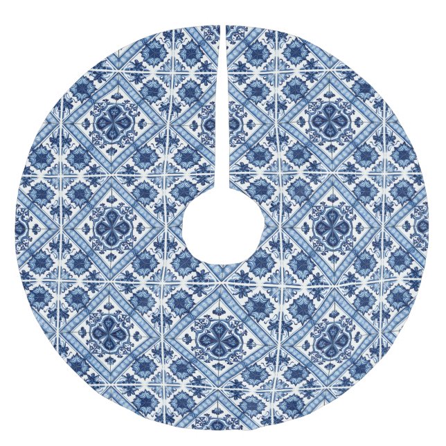 Mediterranean Tiles, Portugal, Azulejo, Majolica Julgransmatta Borstad Polyester (Framsidan)