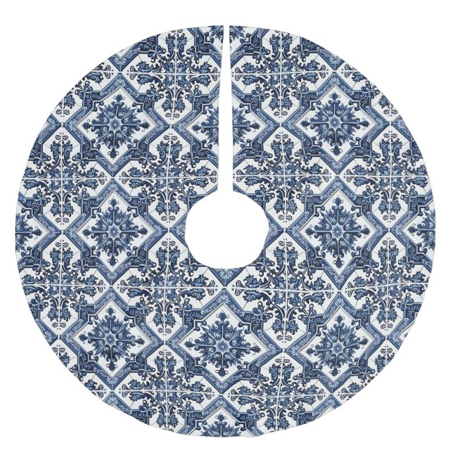 Mediterranean Tiles, Portugal, Azulejo, Majolica Julgransmatta Borstad Polyester (Framsidan)