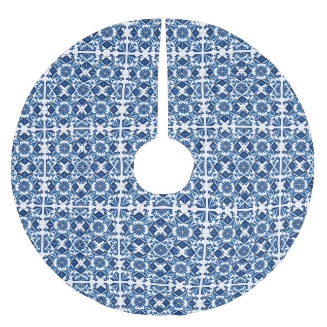 Mediterranean Tiles, Portugal, Azulejo, Majolica Julgransmatta Borstad Polyester (Framsidan)