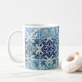 Mediterranean Tiles, Portugal, Azulejo, Majolica Kaffemugg