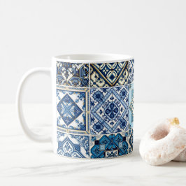 Mediterranean Tiles, Portugal, Azulejo, Majolica Kaffemugg
