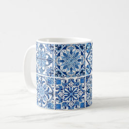Mediterranean Tiles, Portugal, Azulejo, Majolica Kaffemugg