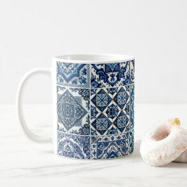 Mediterranean Tiles, Portugal, Azulejo, Majolica Kaffemugg
