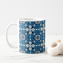 Mediterranean Tiles, Portugal, Azulejo, Majolica Kaffemugg