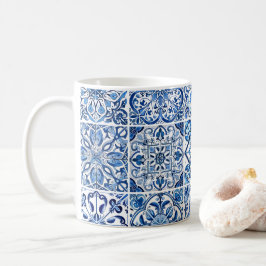 Mediterranean Tiles, Portugal, Azulejo, Majolica Kaffemugg