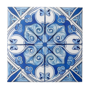 Mediterranean Tiles, Portugal, Azulejo, Majolica Kakelplatta