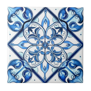 Mediterranean Tiles, Portugal, Azulejo, Majolica Kakelplatta