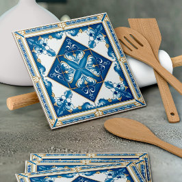 Mediterranean Tiles, Portugal, Azulejo, Majolica Kakelplatta