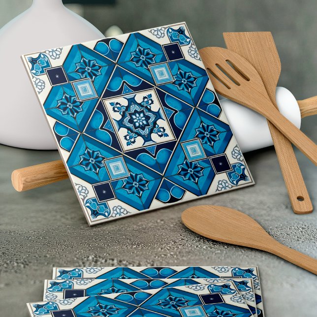 Mediterranean Tiles, Portugal, Azulejo, Majolica Kakelplatta (Skapare uppladdad)