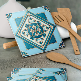 Mediterranean Tiles, Portugal, Azulejo, Majolica Kakelplatta
