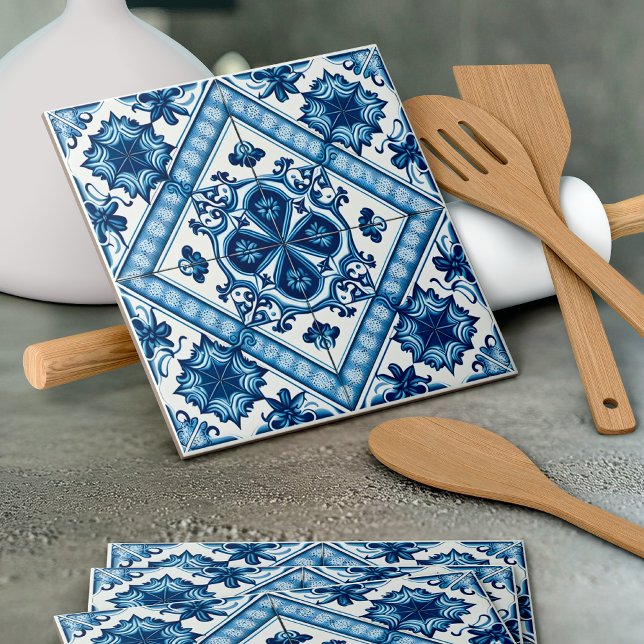 Mediterranean Tiles, Portugal, Azulejo, Majolica Kakelplatta (Skapare uppladdad)